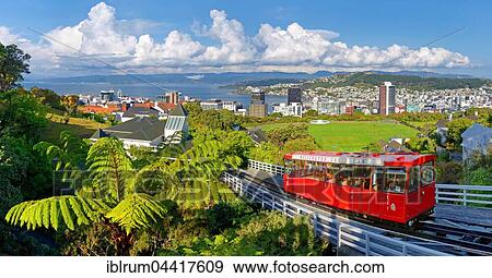 Stock Photo - Historic cable car of Wellington, North Island, New Zealand, Oceania. Fotosearch