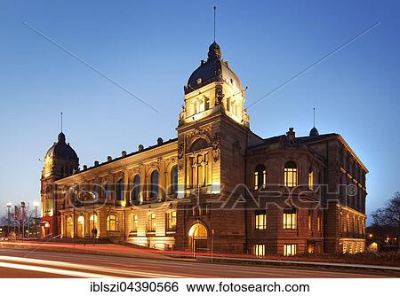 Historic City Hall in the evening, Wuppertal, Bergisches Land, North Rhine-Westphalia, Germany, Europe View Large Photo Image Stock Photograph - Historic City Hall in the evening, Wuppertal, Bergisches Land, North Rhine-Westphalia, Germany, Europe. Fotosearch