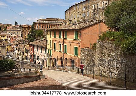 Stock Photo - Historic city, Perugia, Umbria, Italy, Europe. Fotosearch