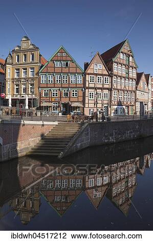 Historic half-timbered houses, Old Port, Stade, Lower Saxony, Germany, Europe View Large Photo Image Stock Image - Historic half-timbered houses, Old Port, Stade, Lower Saxony, Germany, Europe. Fotosearch