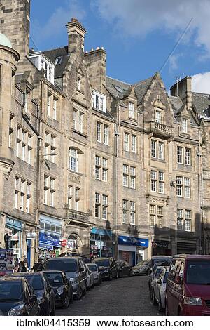 Historic row of houses in Cockburn Street, Edinburgh, Scotland, United Kingdom, Europe View Large Photo Image Stock Photo - Historic row of houses in Cockburn Street, Edinburgh, Scotland, United Kingdom, Europe. Fotosearch