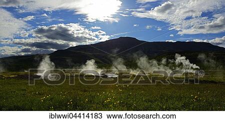 Hot springs, Haukadalur, Iceland, Europe View Large Photo Image Stock Image - Hot springs, Haukadalur, Iceland, Europe. Fotosearch
