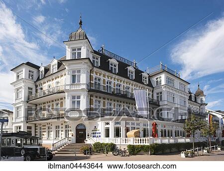 Hotel Ahlbecker Hof, resort architecture, Seeheilbad Ahlbeck, Kaiserbäder, Usedom, Mecklenburg-Western Pomerania, Germany, Europe View Large Photo Image Picture - Hotel Ahlbecker Hof, resort architecture, Seeheilbad Ahlbeck, Kaiserbäder, Usedom, Mecklenburg-Western Pomerania, Germany, Europe. Fotosearch