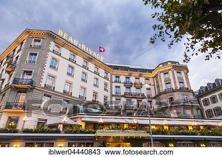 Hotel Beau-Rivage on Lake Geneva, luxury hotel, Geneva, Switzerland, Europe View Large Photo Image Stock Image - Hotel Beau-Rivage on Lake Geneva, luxury hotel, Geneva, Switzerland, Europe. Fotosearch