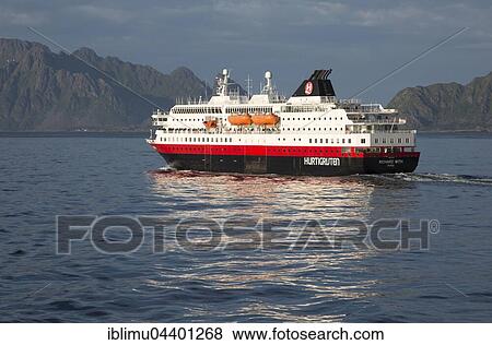 Hurtigruten Coastal Express ferry ship Richard With, Svolvaer, Lofoten Islands, Nordland, Norway, Europe View Large Photo Image Stock Photo - Hurtigruten Coastal Express ferry ship Richard With, Svolvaer, Lofoten Islands, Nordland, Norway, Europe. Fotosearch