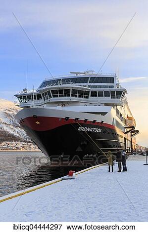 Hurtigruten MS Midnatsol docked at harbor, winter, Tromso, Troms Province, Norway, Europe View Large Photo Image Stock Photo - Hurtigruten MS Midnatsol docked at harbor, winter, Tromso, Troms Province, Norway, Europe. Fotosearch