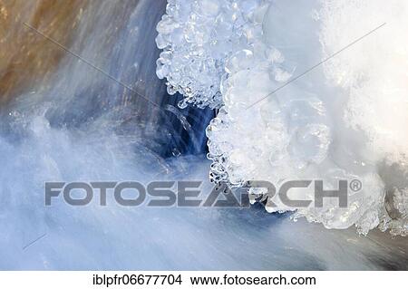 Picture - Ice detail, Rhone, Valais, Switzerland, Switzerland, Europe. Fotosearch