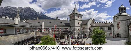Inner courtyard of Hohenwerfen Castle, Werfen, Salzburg, Austria, Europe View Large Photo Image Stock Image - Inner courtyard of Hohenwerfen Castle, Werfen, Salzburg, Austria, Europe. Fotosearch