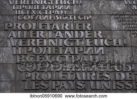 Inscription "Proletarians of all countries unite! " in several languages, behind the Karl Marx Monument, Chemnitz, Saxony, Germany, Europe View Large Photo Image Stock Image - Inscription "Proletarians of all countries unite! " in several languages, behind the Karl Marx Monument, Chemnitz, Saxony, Germany, Europe. Fotosearch