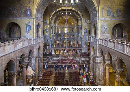 Interior, Basilica di San Marco, Venice, Veneto, Italy, Europe View Large Photo Image Stock Photo - Interior, Basilica di San Marco, Venice, Veneto, Italy, Europe. Fotosearch