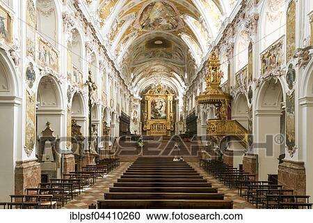 Interior of St. Mary's Cathedral and St. Korbinian, Freising District, Bavaria, Upper Bavaria, Germany, Europe View Large Photo Image Stock Image - Interior of St. Mary's Cathedral and St. Korbinian, Freising District, Bavaria, Upper Bavaria, Germany, Europe. Fotosearch