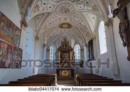 Interior with altar of Chapel of Mariä Schutz in Fischbachau, Upper Bavaria, Bavaria, Germany, Europe View Large Photo Image Picture - Interior with altar of Chapel of Mariä Schutz in Fischbachau, Upper Bavaria, Bavaria, Germany, Europe. Fotosearch