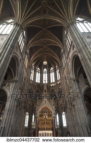 Interior with high altar, neo-Gothic Votive Church, Vienna, Austria, Europe View Large Photo Image Stock Image - Interior with high altar, neo-Gothic Votive Church, Vienna, Austria, Europe. Fotosearch