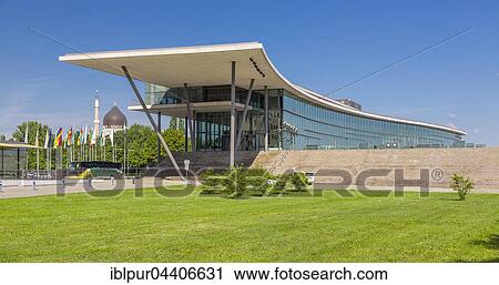 International Congress Center ICD, in the background the dome of the former factory Yenidze, Dresden, Saxony, Germany, Europe View Large Photo Image Stock Image - International Congress Center ICD, in the background the dome of the former factory Yenidze, Dresden, Saxony, Germany, Europe. Fotosearch