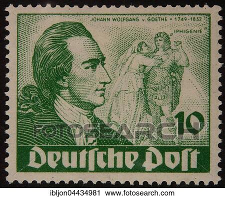 Johann Wolfgang von Goethe, German writer and statesman, portrait on 1949 German stamp View Large Photo Image Stock Image - Johann Wolfgang von Goethe, German writer and statesman, portrait on 1949 German stamp. Fotosearch