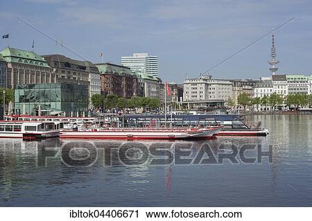 Jungfernstieg Inner Alster Lake and pier, Neustadt, Hamburg, Germany, Europe View Large Photo Image Stock Image - Jungfernstieg Inner Alster Lake and pier, Neustadt, Hamburg, Germany, Europe. Fotosearch