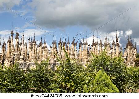Kakku Pagodas, pagoda complex, Taunggyi, Myanmar, Asia View Large Photo Image Stock Photography - Kakku Pagodas, pagoda complex, Taunggyi, Myanmar, Asia. Fotosearch