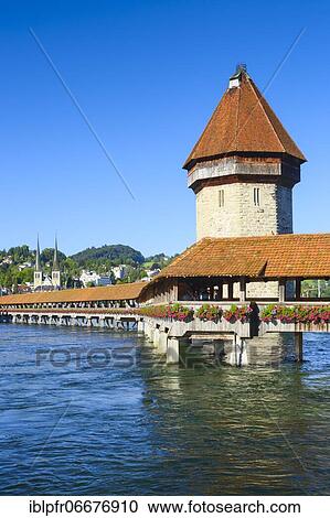 Kapellbruecke, Lucerne, Switzerland, Europe View Large Photo Image Stock Image - Kapellbruecke, Lucerne, Switzerland, Europe. Fotosearch
