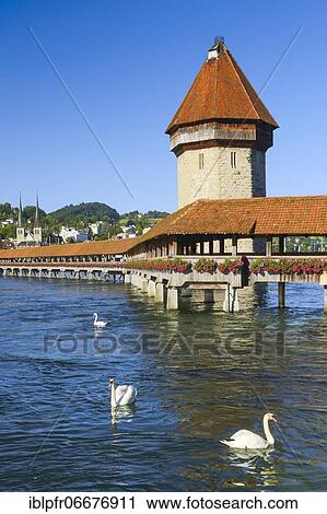 Kapellbruecke, Lucerne, Switzerland, Europe View Large Photo Image Stock Image - Kapellbruecke, Lucerne, Switzerland, Europe. Fotosearch