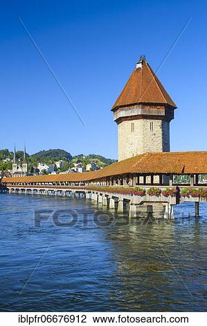 Kapellbruecke, Lucerne, Switzerland, Europe View Large Photo Image Stock Image - Kapellbruecke, Lucerne, Switzerland, Europe. Fotosearch
