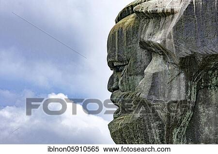 Stock Photography - Karl Marx Monument, Chemnitz, Saxony, Germany, Europe. Fotosearch