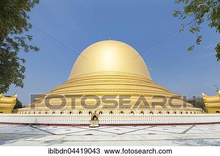 Kaunghmudaw pagoda, Sagaing, Myanmar, Asia View Large Photo Image Stock Image - Kaunghmudaw pagoda, Sagaing, Myanmar, Asia. Fotosearch