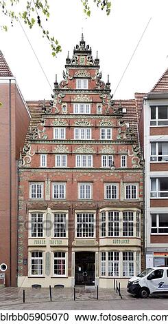 Stock Image - Kontorhaus Suding &amp; Soeken, North German gabled house, Weser Renaissance, Bremen, Germany, Europe. Fotosearch