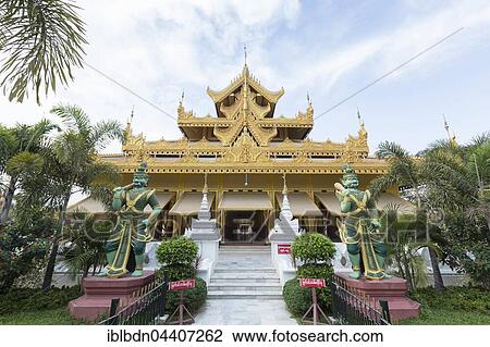 Stock Image - Kyauktawgyi Paya Temple or Kyauktawgyi Pagoda, Mandalay, Myanmar, Asia. Fotosearch
