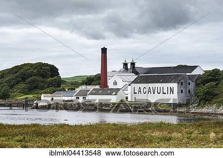 Stock Photo - Lagavulin whiskey distillery, Islay, Inner Hebrides, Scotland, United Kingdom, Europe. Fotosearch