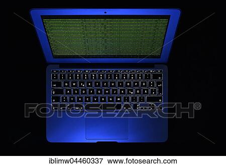 Stock Photo - Laptop, computer hacking, symbolic image, cybercrime, data protection. Fotosearch