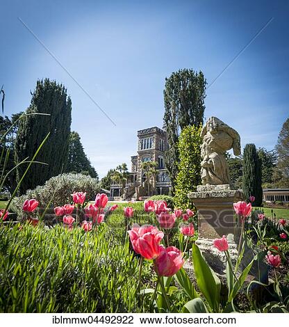 Stock Image - Larnach Castle, park and castle, Dunedin, Otago Peninsula, Southland, New Zealand, Oceania. Fotosearch