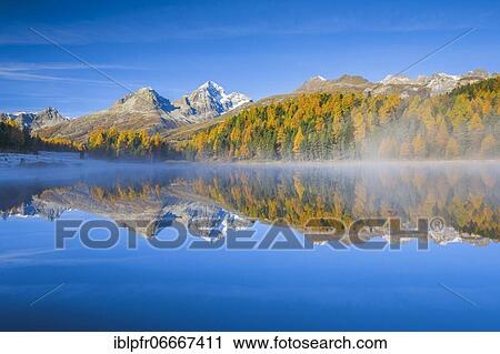 Lej da Staz, Upper Engadine, Grisons, Switzerland, Europe View Large Photo Image Stock Image - Lej da Staz, Upper Engadine, Grisons, Switzerland, Europe. Fotosearch