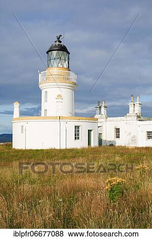 Stock Photo - Lighthouse at Chanonry Point, Scotland, Great Britain. Fotosearch