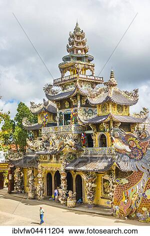 Linh Phuoc Pagoda, Đà Lạt, Lâm Đồng Province, Vietnam, Asia View Large Photo Image Picture - Linh Phuoc Pagoda, Đà Lạt, Lâm Đồng Province, Vietnam, Asia. Fotosearch