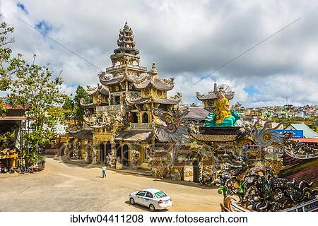 Linh Phuoc Pagoda, Đà Lạt, Lâm Đồng Province, Vietnam, Asia View Large Photo Image Stock Photo - Linh Phuoc Pagoda, Đà Lạt, Lâm Đồng Province, Vietnam, Asia. Fotosearch