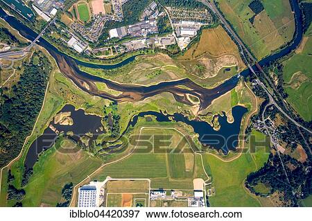 Stock Photo - Lippe estuary, Lippe delta, Wesel, Ruhr district, Lower Rhine, North Rhine-Westphalia, Germany, Europe. Fotosearch