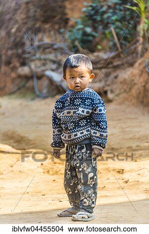 Little boy, Palaung hilltribe, Palaung Village in Kyaukme, Shan State, Myanmar, Asia View Large Photo Image Picture - Little boy, Palaung hilltribe, Palaung Village in Kyaukme, Shan State, Myanmar, Asia. Fotosearch