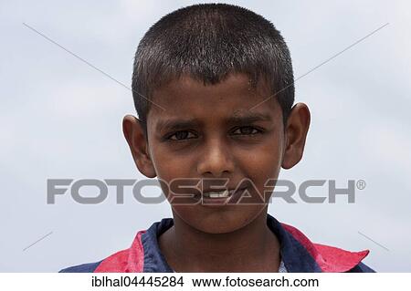 Picture - Local boy, Sinhalese, portrait, Beruwela, Western Province, Sri Lanka, Asia. Fotosearch