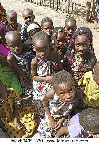 Stock Image - Local children, Orma settlement, Marafa, Tana River Delta, Kenya, Africa. Fotosearch