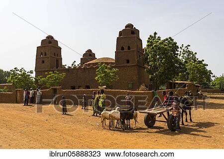 Local people in front of Mosque, Hausa architecture, Yaama, Niger, Africa View Large Photo Image Stock Image - Local people in front of Mosque, Hausa architecture, Yaama, Niger, Africa. Fotosearch
