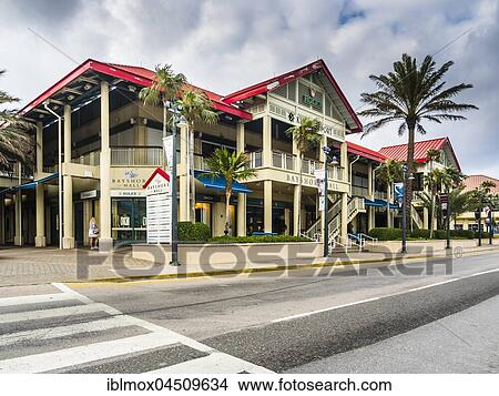 Picture - Luxury shops, Georgetown, Grand Cayman, Caribbean, Cayman Islands, North America. Fotosearch