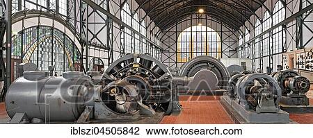 Stock Image - Machine Hall Zeche Zollern, Industrial Museum, Dortmund, Ruhr district, North Rhine-Westphalia, Germany, Europe. Fotosearch