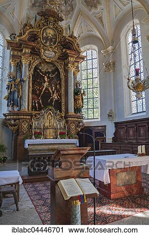 Main altar, Church of St. Andrew, Fischbachau, Upper Bavaria, Bavaria, Germany, Europe View Large Photo Image Stock Image - Main altar, Church of St. Andrew, Fischbachau, Upper Bavaria, Bavaria, Germany, Europe. Fotosearch