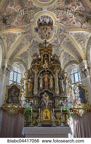 Main altar of Chapel of the Holy Blood in Fischbachau, Upper Bavaria, Bavaria, Germany, Europe View Large Photo Image Stock Photograph - Main altar of Chapel of the Holy Blood in Fischbachau, Upper Bavaria, Bavaria, Germany, Europe. Fotosearch