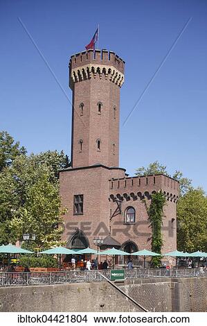 Malakoff Tower and Hafenterrasse café, Rheinauhafen, Cologne, North Rhine-Westphalia, Germany, Europe View Large Photo Image Picture - Malakoff Tower and Hafenterrasse café, Rheinauhafen, Cologne, North Rhine-Westphalia, Germany, Europe. Fotosearch