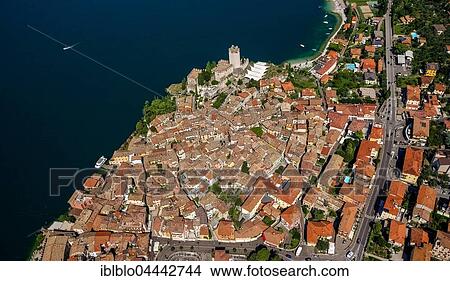 Malcesine Castle, historic center of Malcesine, Lake Garda, Veneto, Italy, Europe View Large Photo Image Picture - Malcesine Castle, historic center of Malcesine, Lake Garda, Veneto, Italy, Europe. Fotosearch