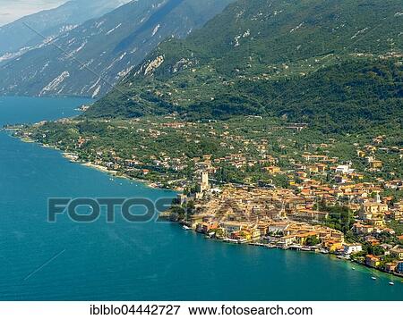 Malcesine, Lake Garda, Veneto, Italy, Europe View Large Photo Image Stock Photo - Malcesine, Lake Garda, Veneto, Italy, Europe. Fotosearch