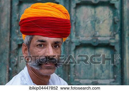 Man with turban, Jodhpur, Rajasthan, India, Asia View Large Photo Image Stock Image - Man with turban, Jodhpur, Rajasthan, India, Asia. Fotosearch