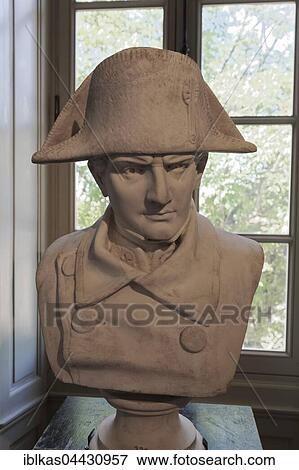 Stock Photo - Marble bust of Napoleon, Napoleon Museum, Musée Napoléonien, Ile-d'Aix, Charente-Maritime, France, Europe. Fotosearch