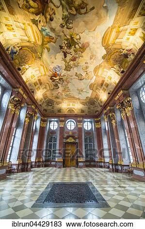 Marble hall with its painted ceiling, Melk Abbey, Melk, Wachau, Austria, Europe View Large Photo Image Stock Image - Marble hall with its painted ceiling, Melk Abbey, Melk, Wachau, Austria, Europe. Fotosearch